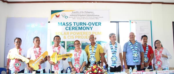 Mga proyekto sa irigasyon, giturn-over sa Siargao Island