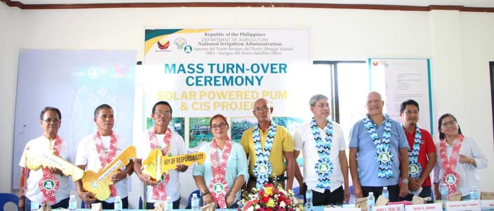 Mga proyekto sa irigasyon, giturn-over sa Siargao Island